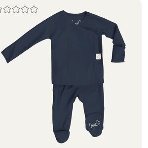 Bonsie skin To skin bamboo footie romper one piece 0-3 months navy